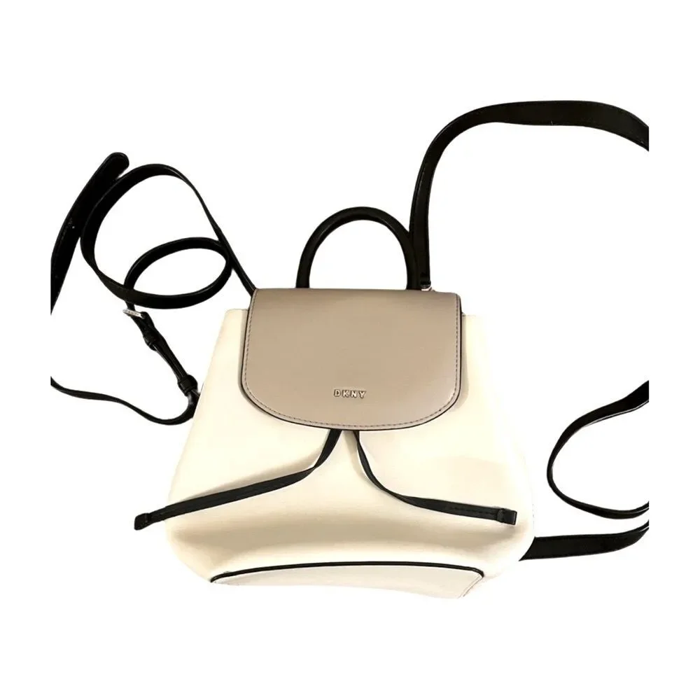 DKNY White and Gray convertible backpack bag